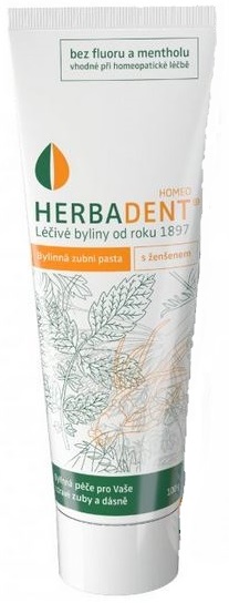 Zubní gelová bylinná pasta Herbadent Homeo s ženšenem